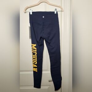 Univeristy Of Michigan Lululemon Wunder Train High Rise Tight Legging